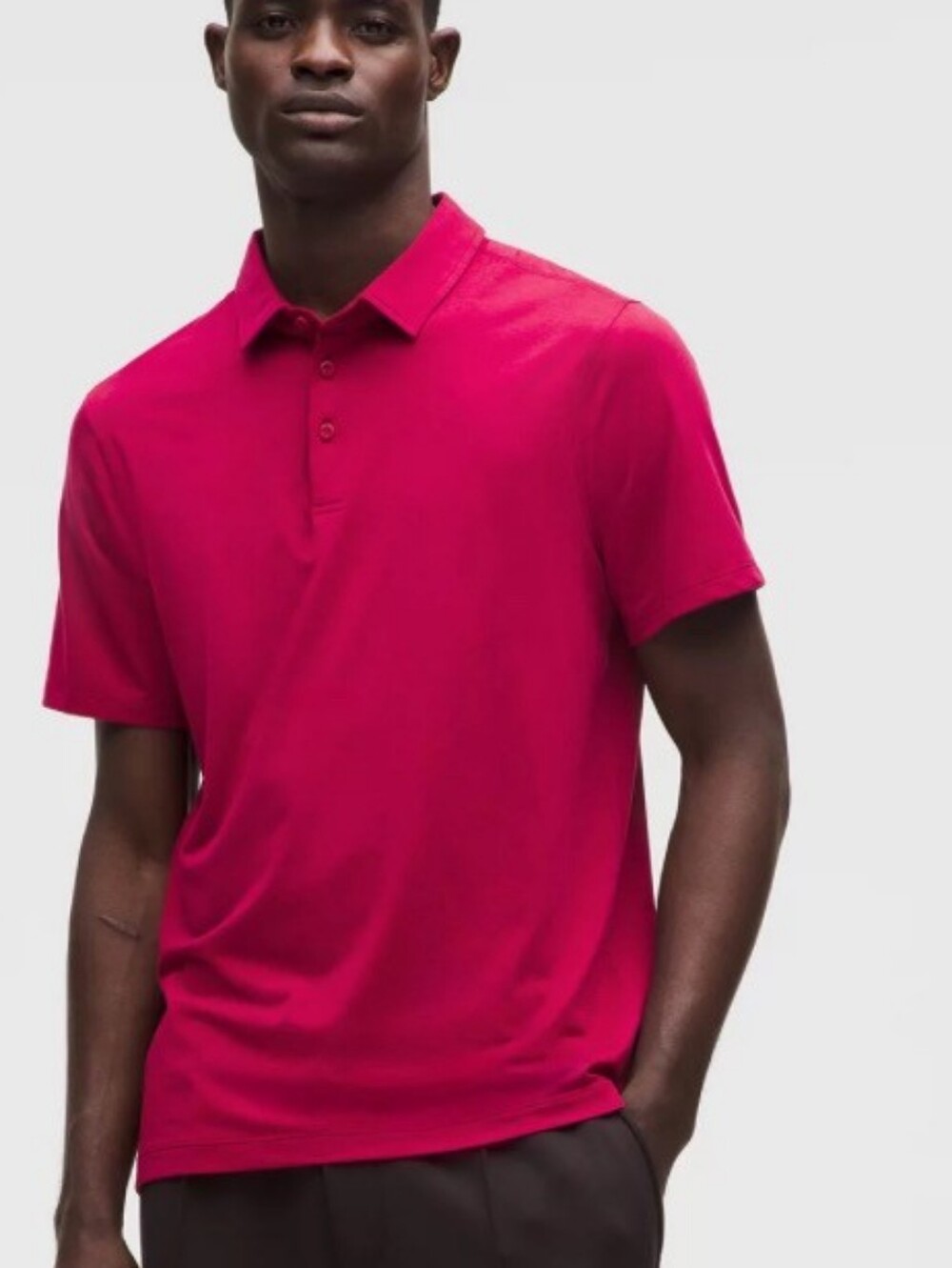 Lululemon Evolution Polo Shirt Magenta Red Pink L NEW NWOT